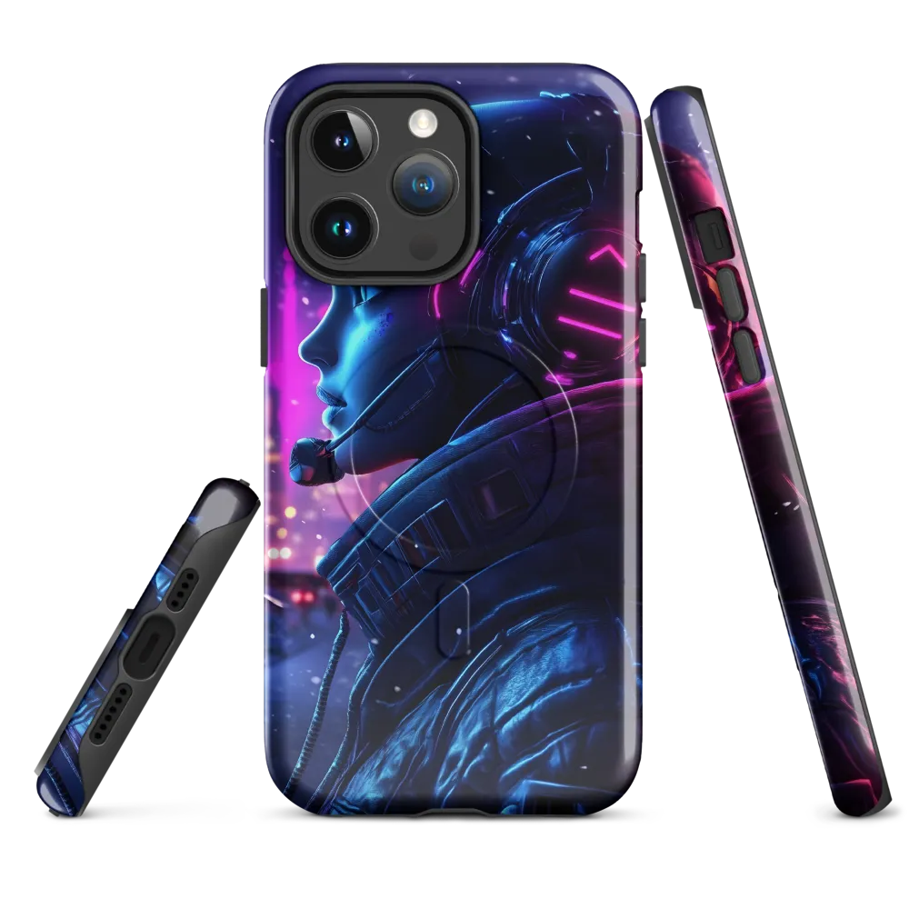 Dystopian Elegance: Cyberpunk Figure in Neon
