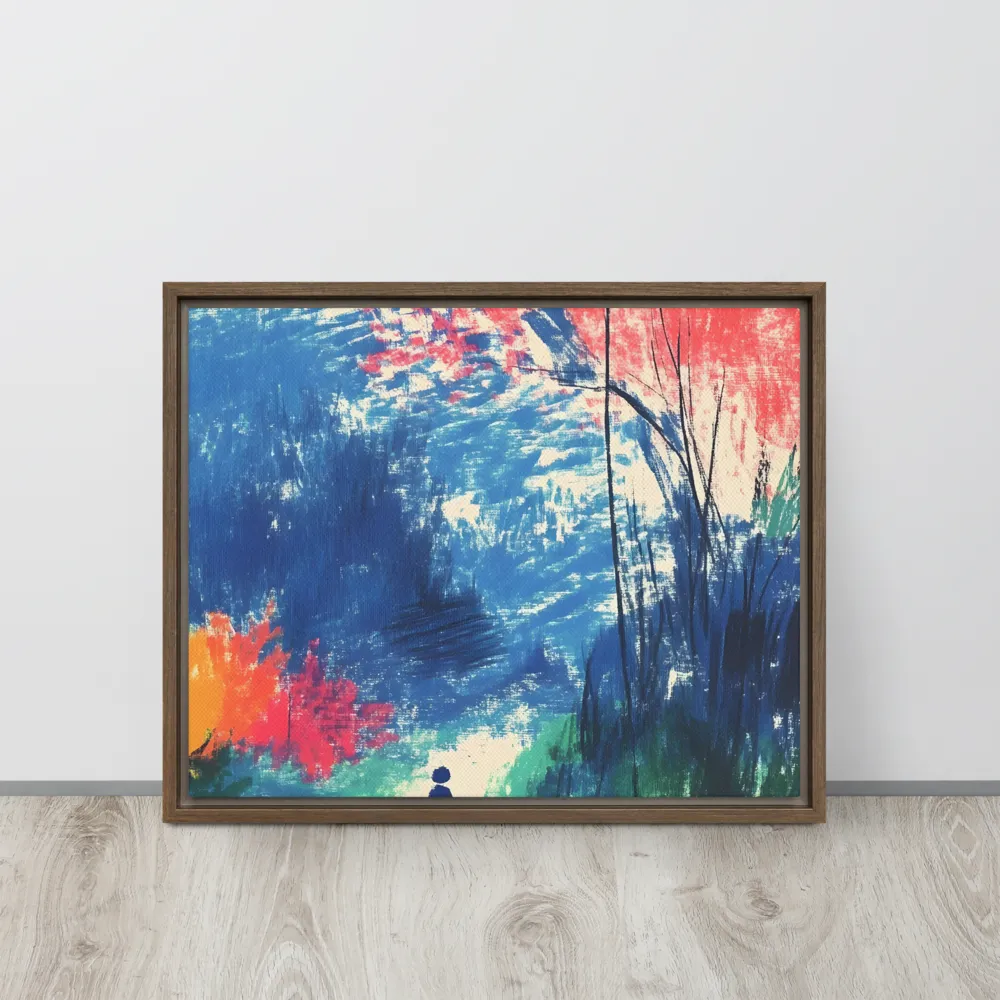 Whispers of Tranquility | Canvas with Brown Frame | 16″×20″