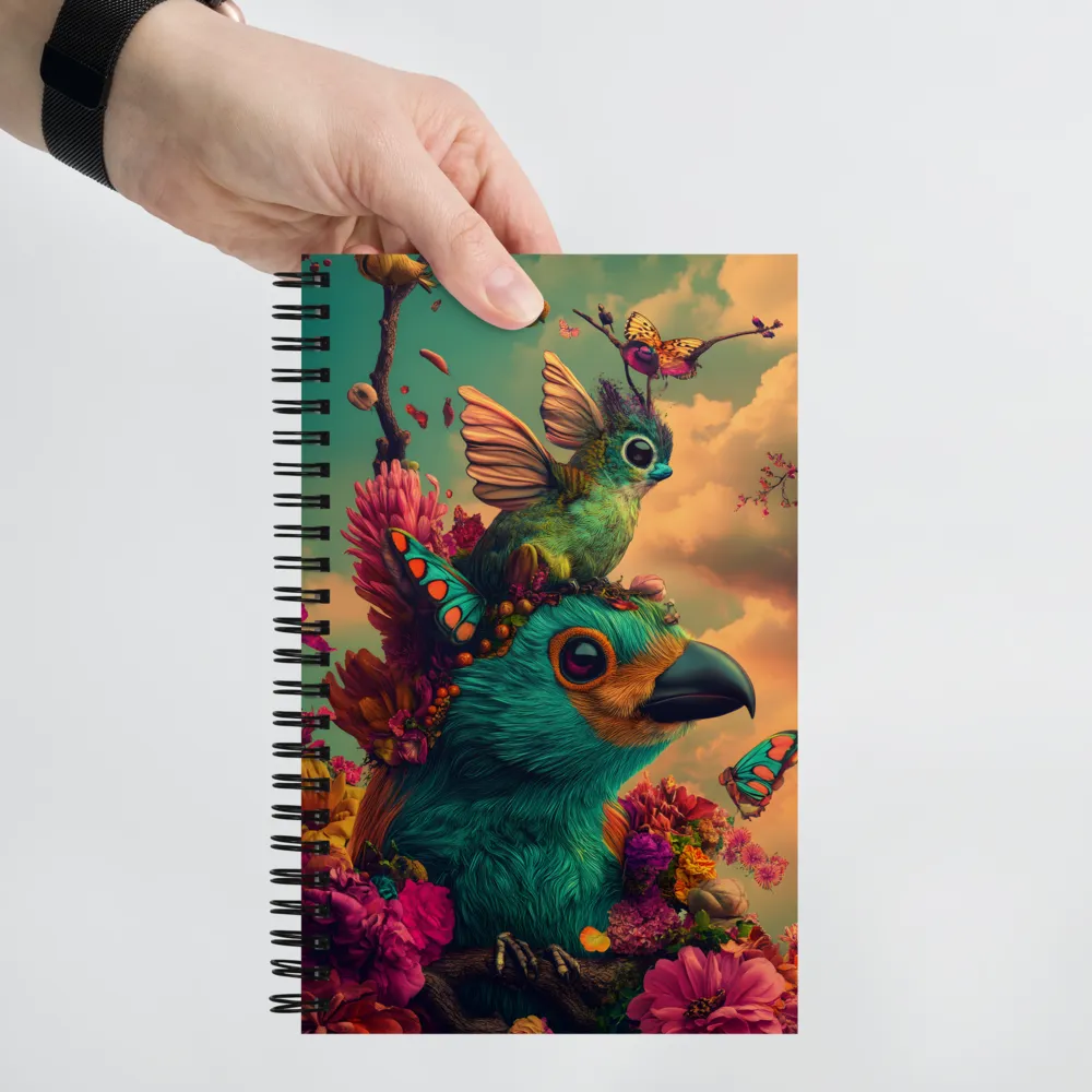 Whimsical Avian Fantasy | Spiral Notebook