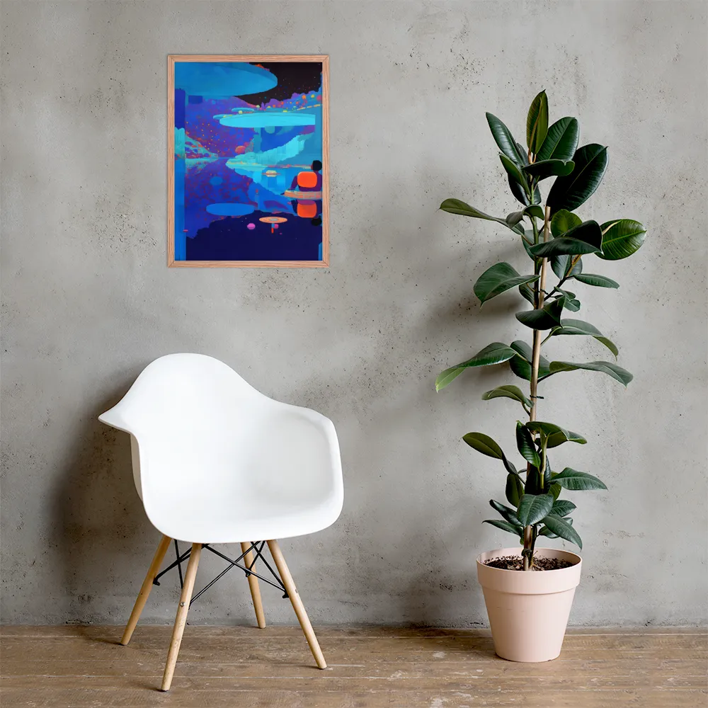 Reflections of Serenity | Poster with Red oak Frame | 18″×24″