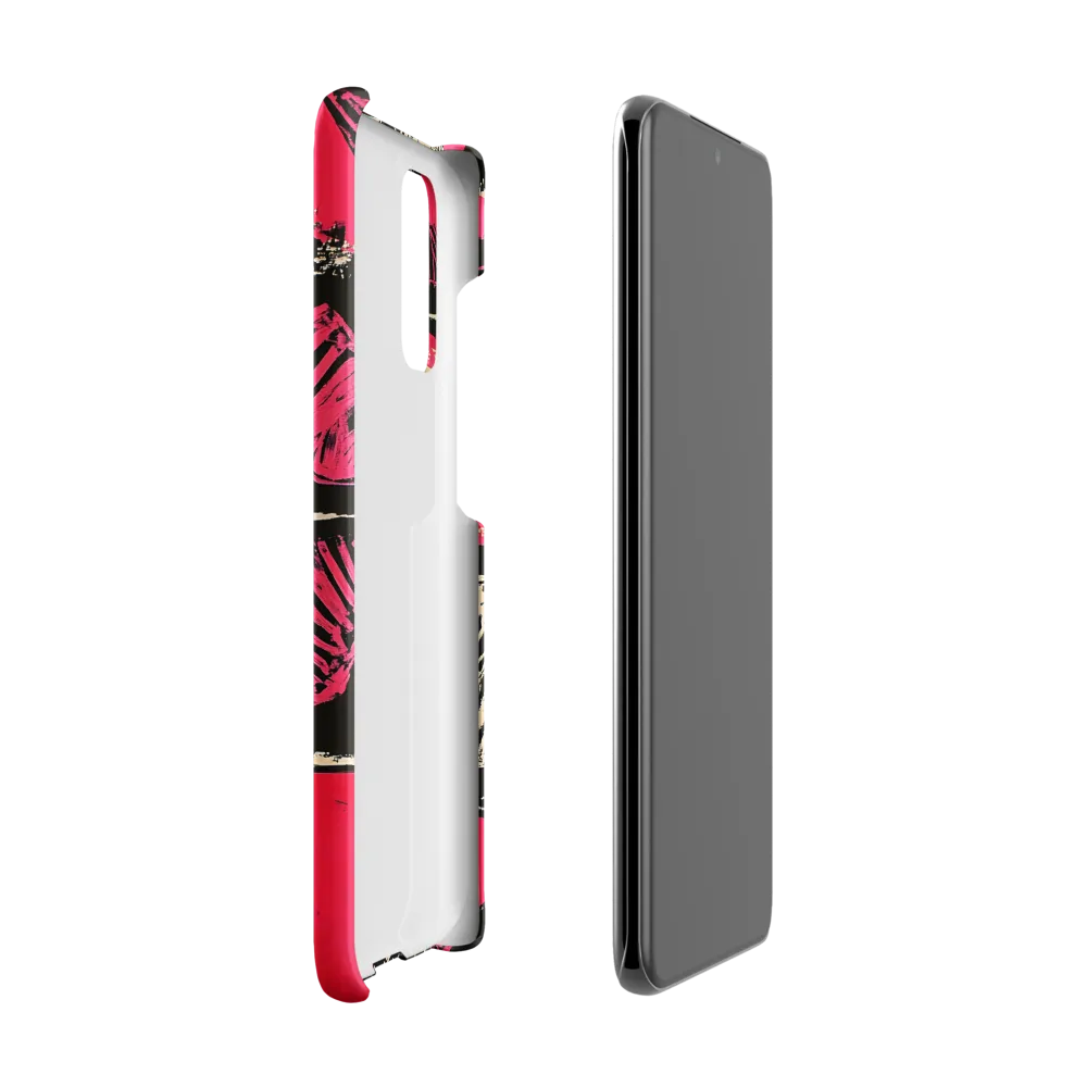 Geometric Symphony in Pink and Black