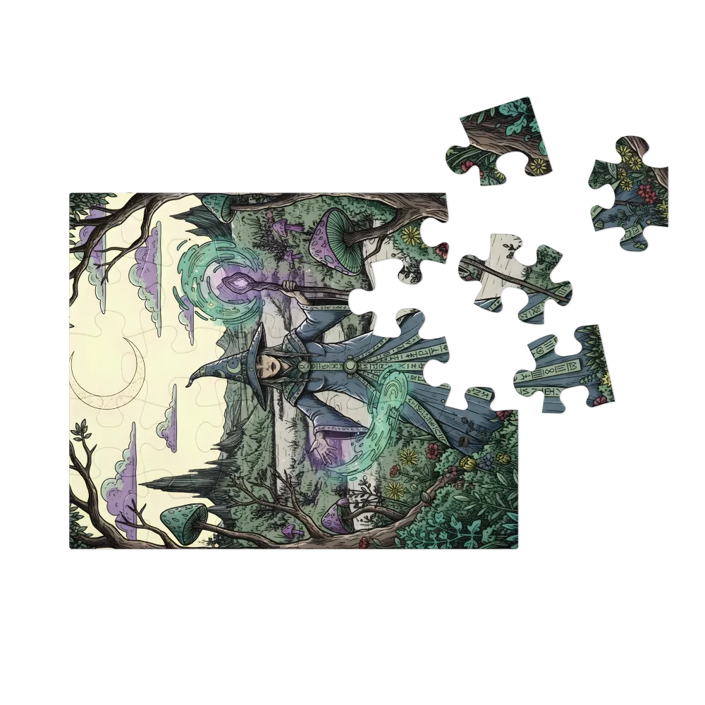 Moonlit Sorceress 
 Jigsaw Puzzle in Tin Box