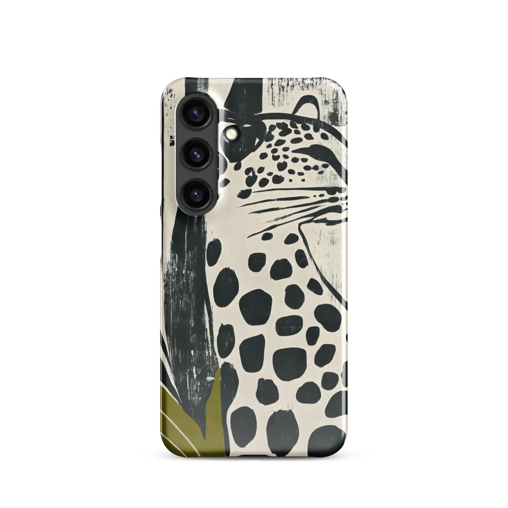 Leopard in Silhouette: A Modern Appeal | Phone Case |  S24 | Snap Case | Glossy