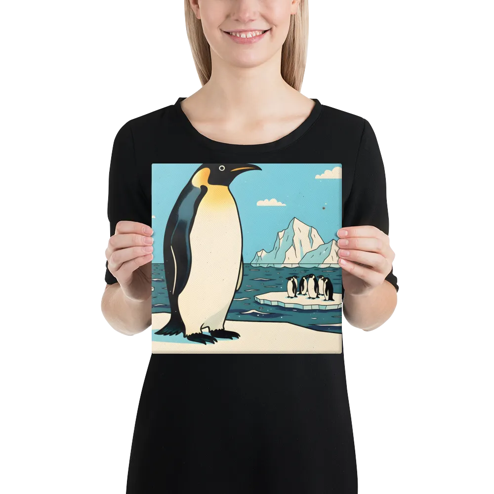 Emperor on Ice 
 Canvas | 10″x 10″