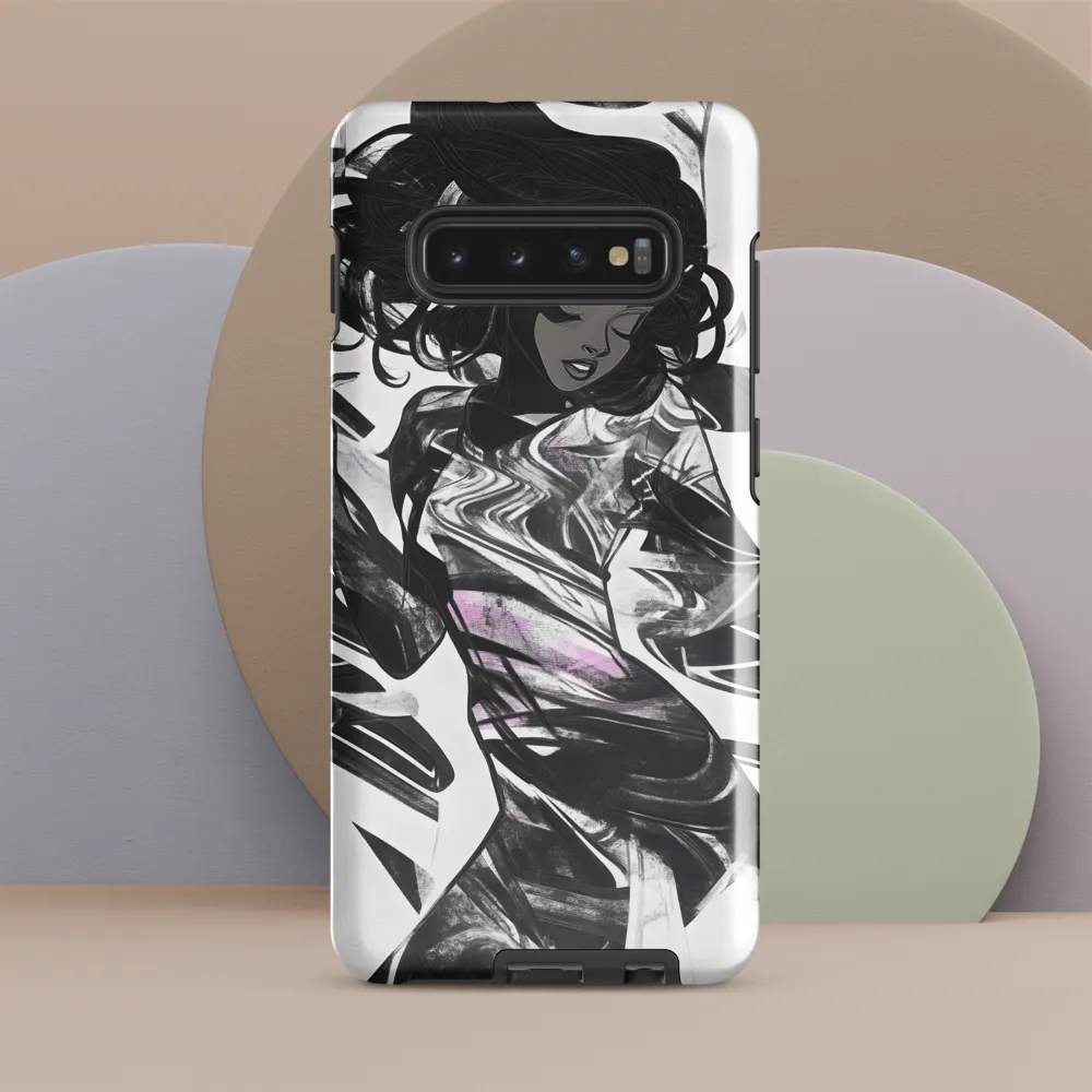 Fluid Grace: The Dance of Shadows | Phone Case |  S10 Plus | Tough Case | Glossy