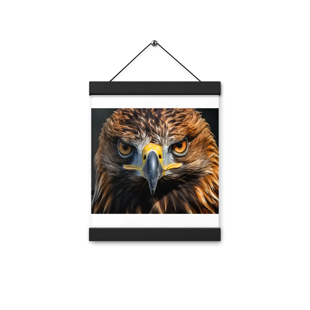 The Intensity of the Eagle | Poster With Black Wood Hanger | 8″×10″