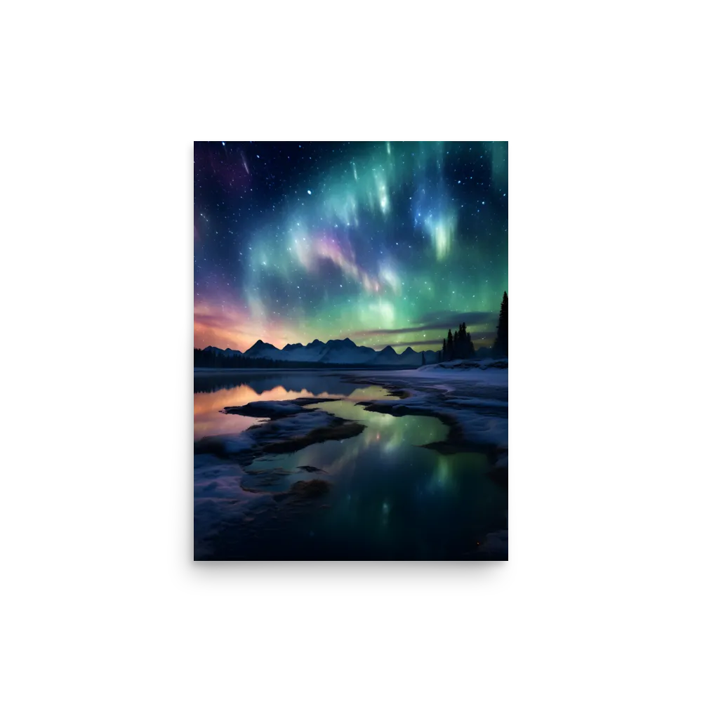 Ethereal Aurora: A Night Under the Stars | Poster | 12″×16″