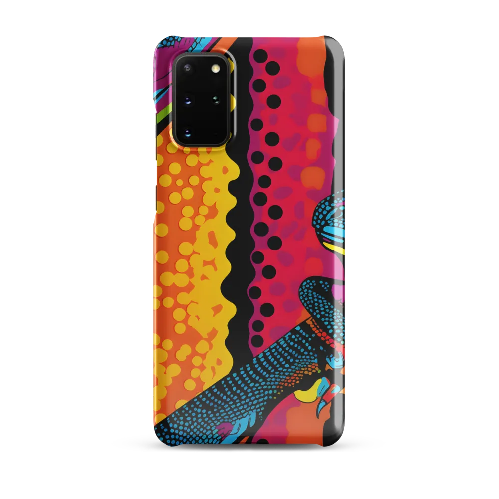 Colorful Encounters: The Playful Geckos | Phone Case |  S20 Plus | Snap Case | Glossy