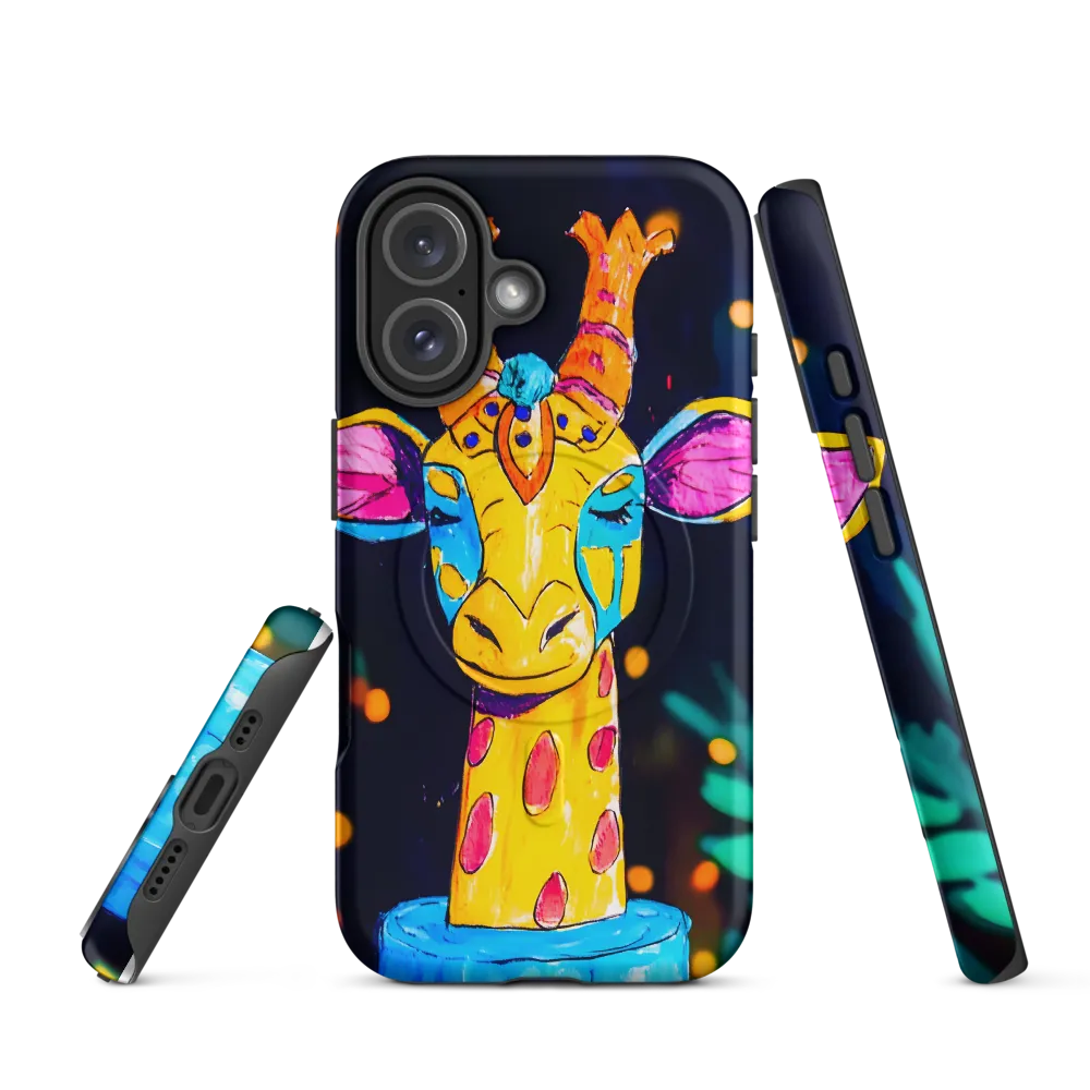 Whimsical Giraffe in Vibrant Colors