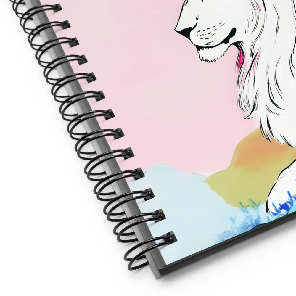 Serene Majesty: A Lion's Profile | Spiral Notebook