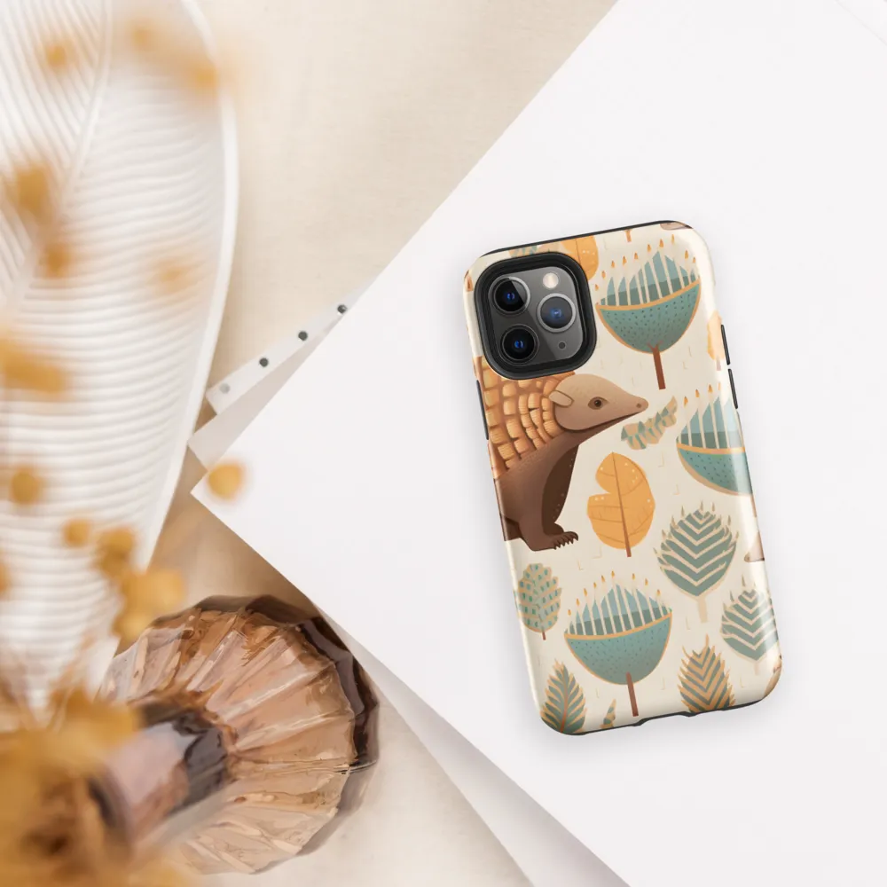 Pangolins in a Whimsical Habitat | Phone Case |  11 Pro | Tough Case | Glossy