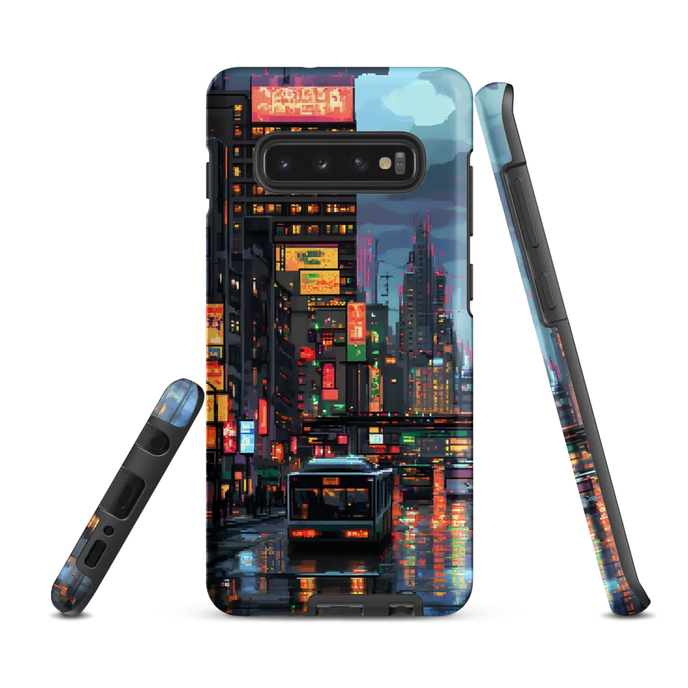 Neon Dreams: A Pixelated Urban Night