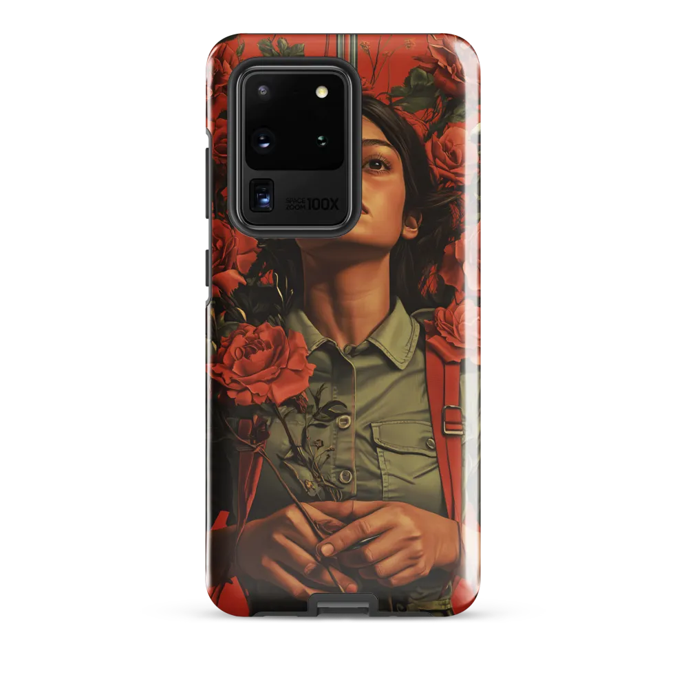 Harmony and Strength: A Portrait Among Roses