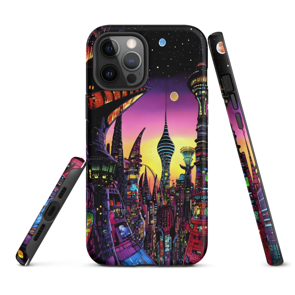 Futuristic Cityscape at Dusk | Phone Case |  12 Pro Max | Tough Case | Matte