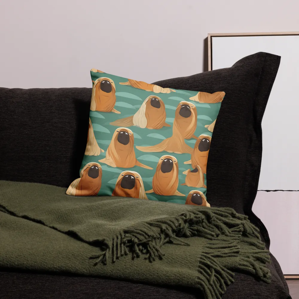 Whimsical Walrus Wonderland | Pillow Case | 18″×18″