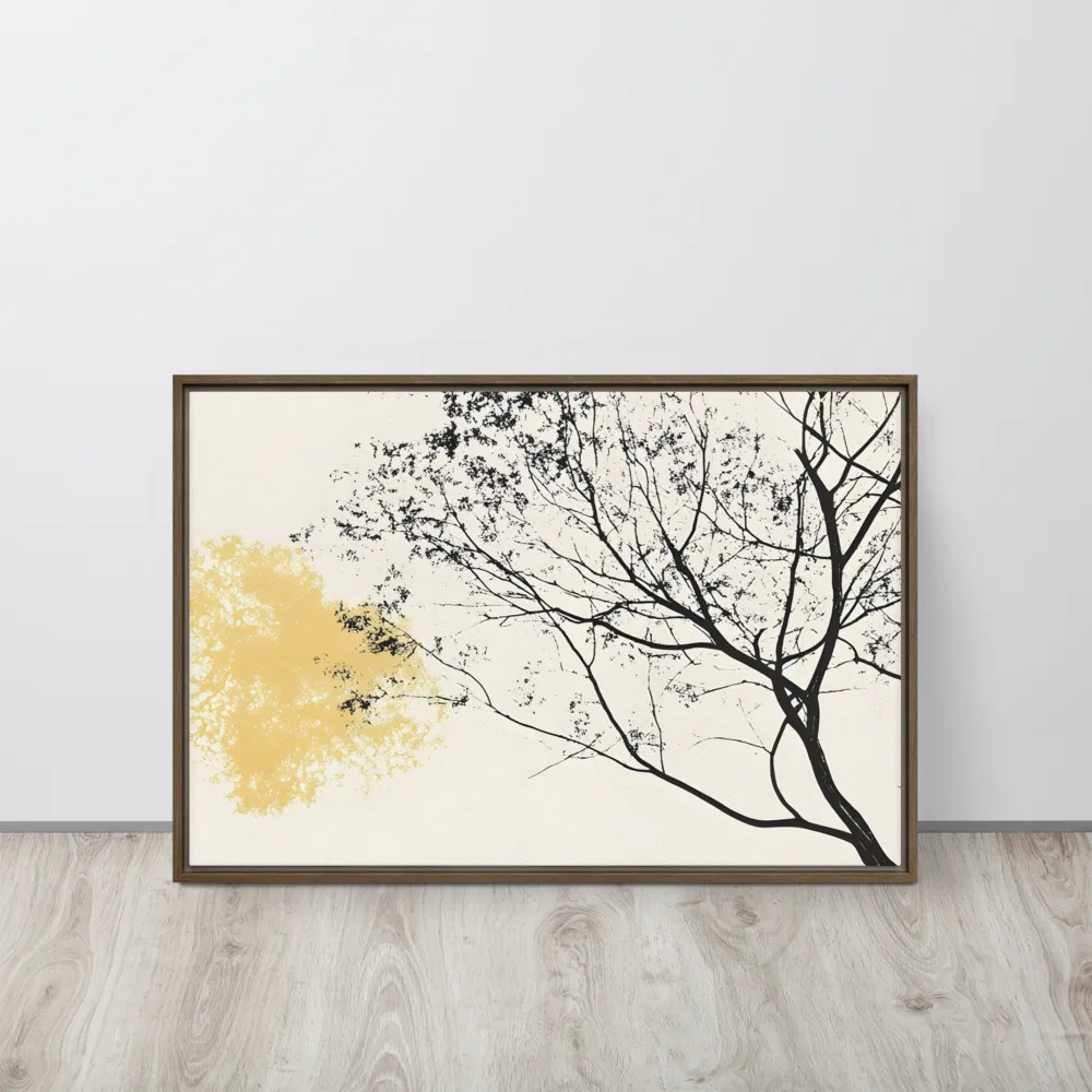 Whispers of Solitude | Canvas with Brown Frame | 20″×30″