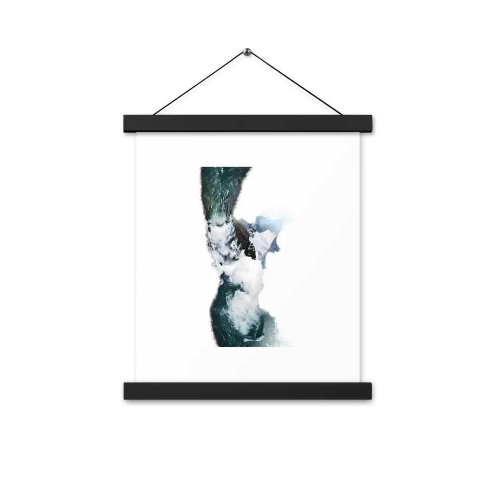 Eternal Flow: The Serene Cascade | Poster With Black Wood Hanger | 11″×14″