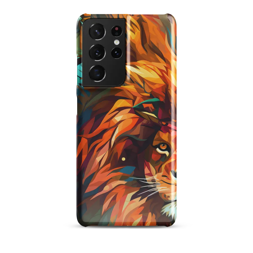 Majestic Gaze: The Polygonal Lion