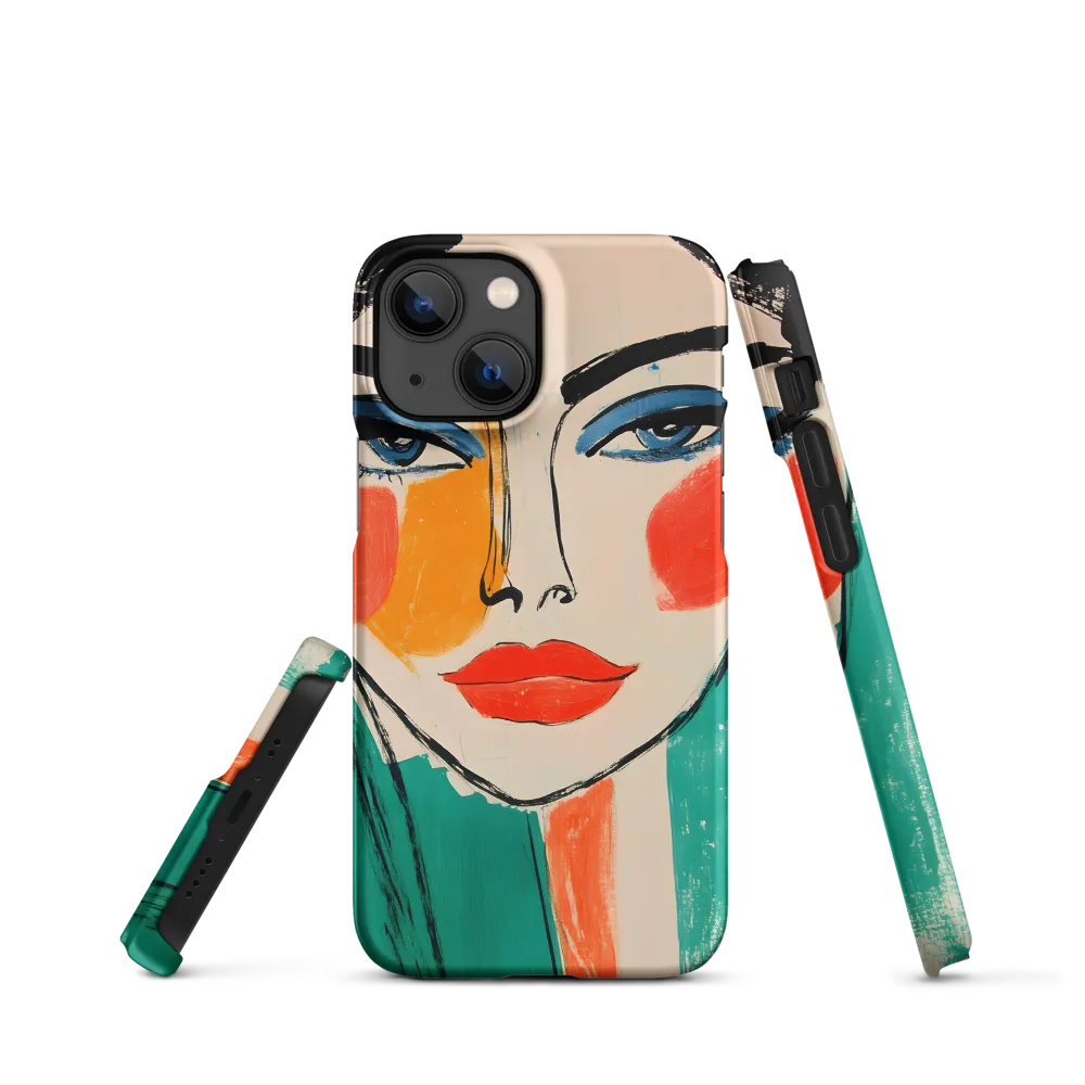 Vivid Portrait of a Modern Muse | Phone Case |  13 Mini | Snap Case | Matte