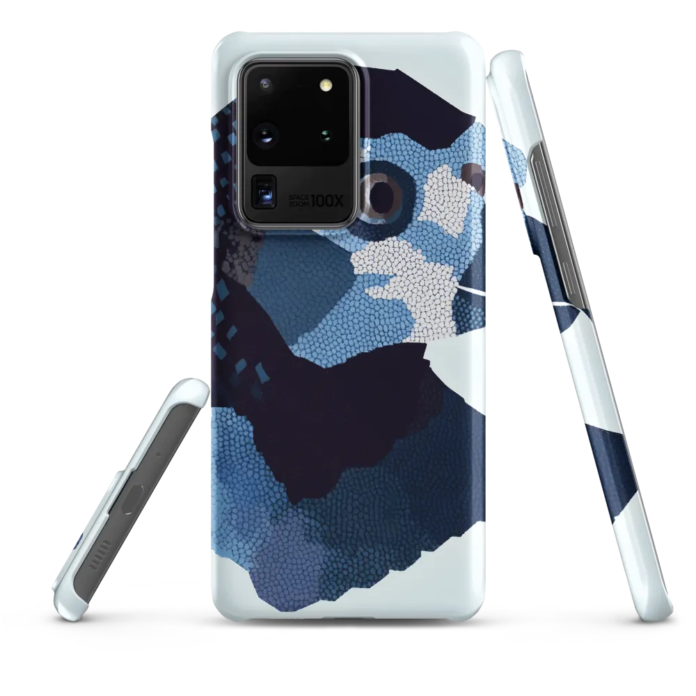 Abstract Avian Portrait in Blue