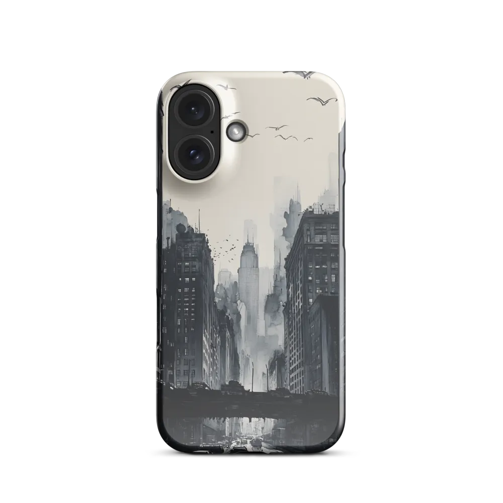 City Whispers: A Monochrome Reflection | Phone Case |  16 | Snap Case | Glossy