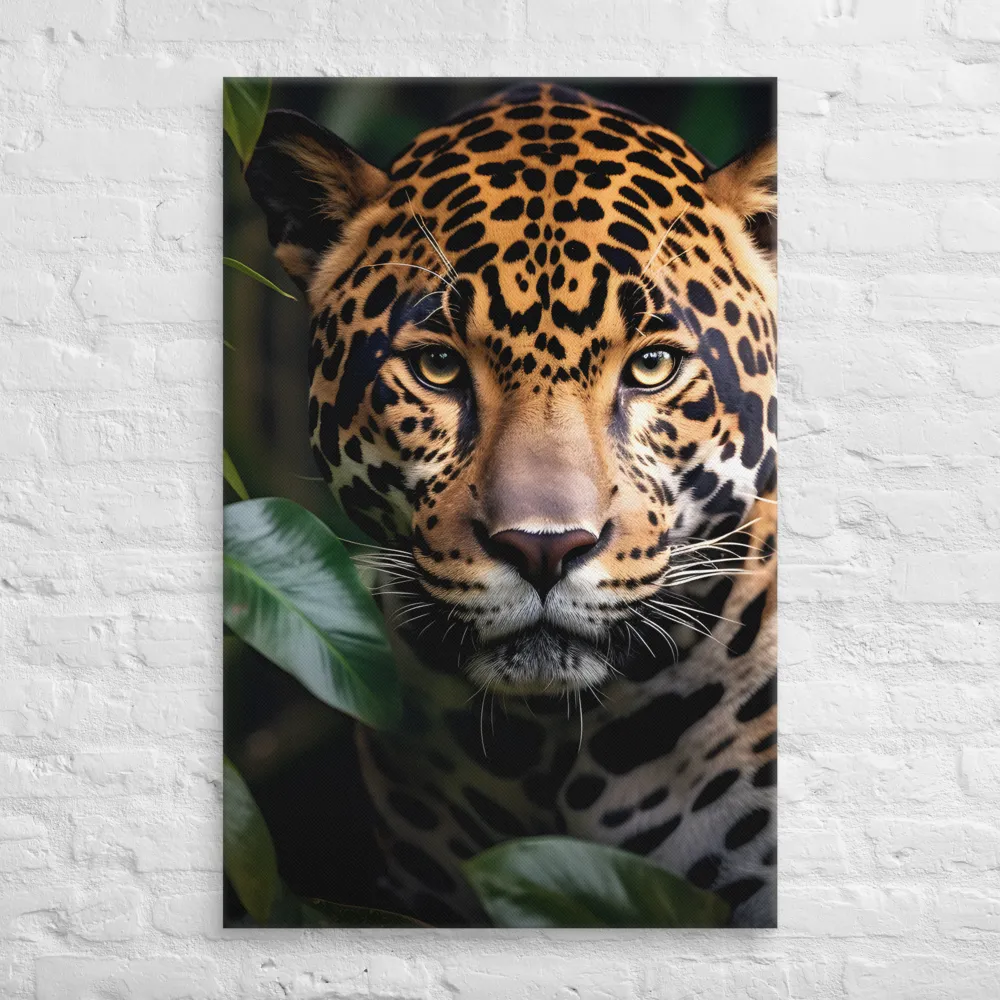 The Intensity of Nature: A Jaguar’s Gaze | Canvas | 26″×40″