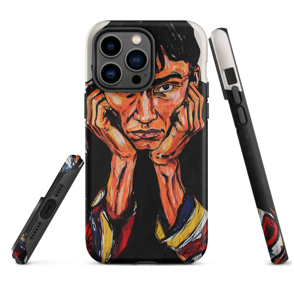 Contemplative Intensity: An Expressionist Portrait