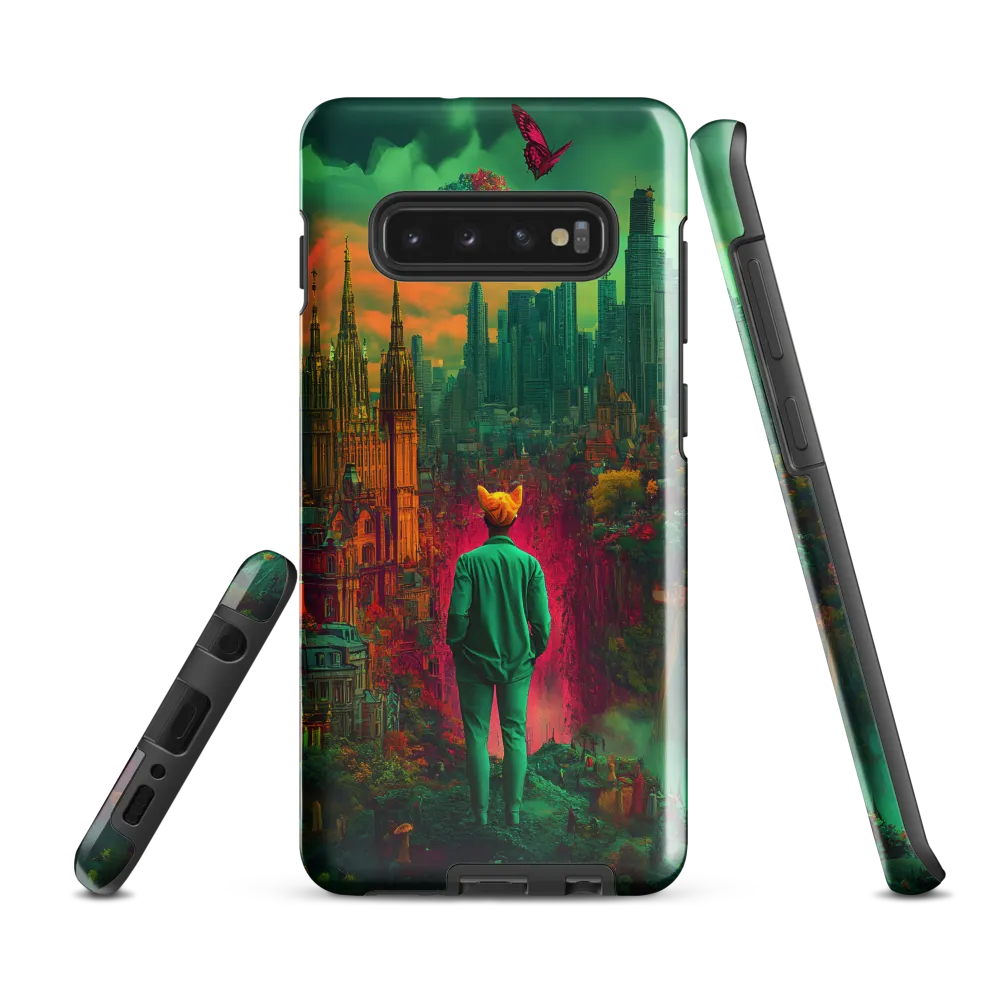 Journey Through a Surreal Cityscape | Phone Case |  S10 Plus | Tough Case | Glossy