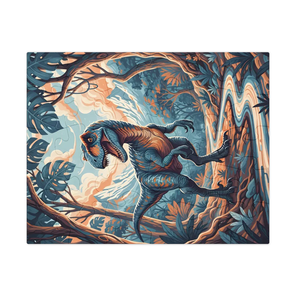 Raptor by the Stream 
 Jigsaw Puzzle in Tin Box