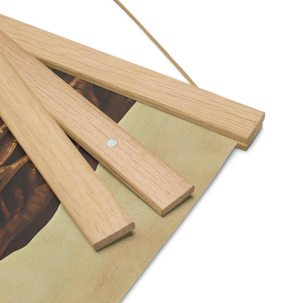 The Mask of Roots | Poster With Oak Wood Hanger | 16″×16″