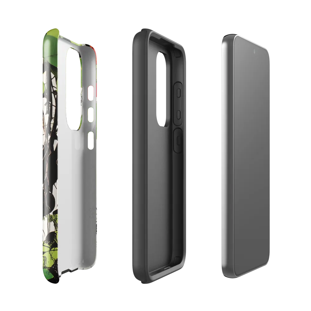 Nature's Geometry: A Contemporary Collage | Phone Case |  S23 | Tough Case | Glossy