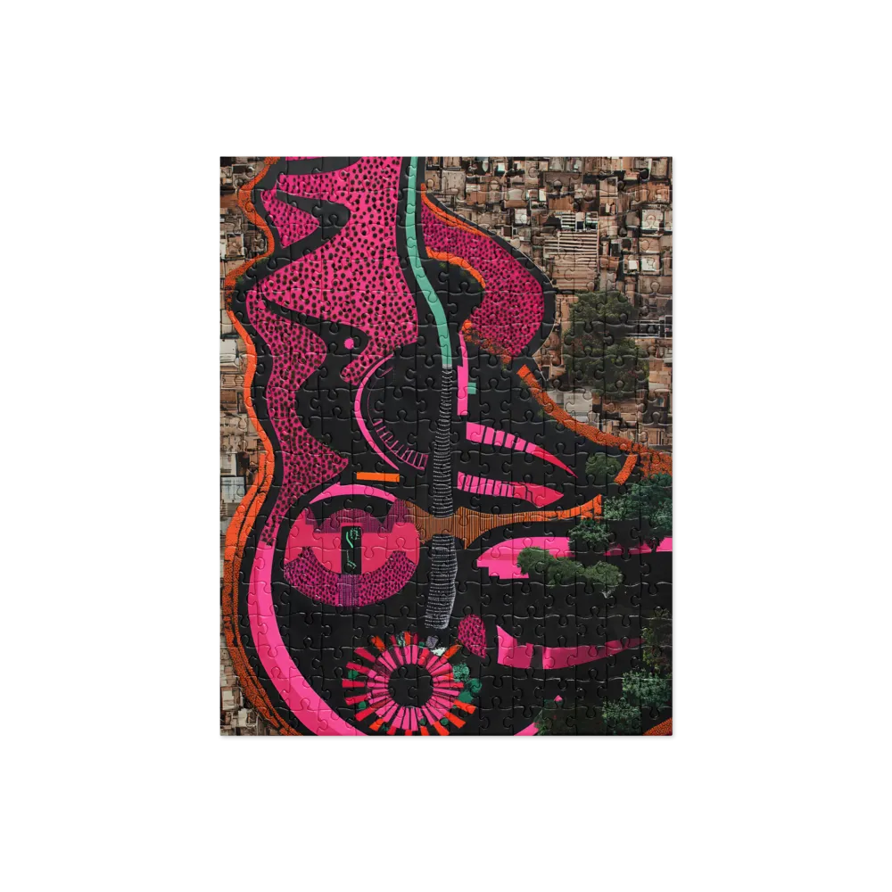 Urban Symphony in Pink | Jigsaw Puzzle | 252/520 pieces