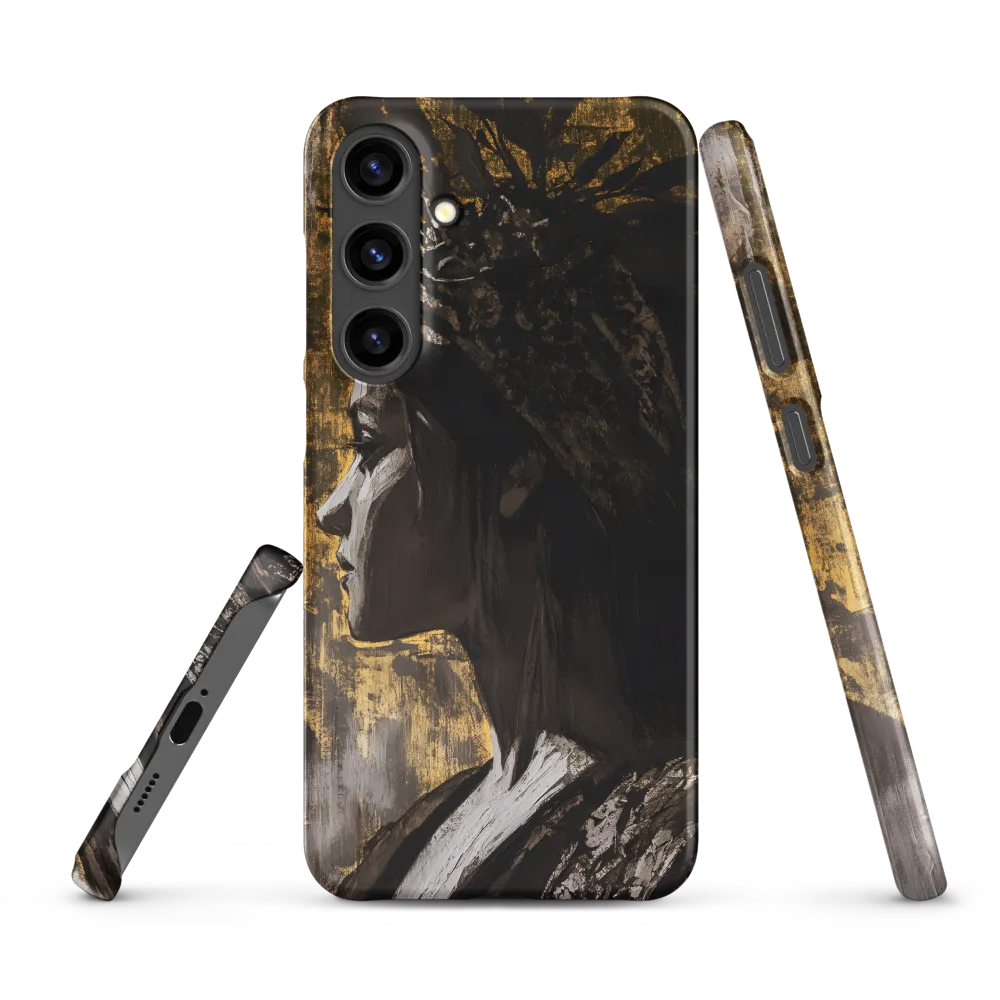 Golden Elegance: A Modern Profile Portrait