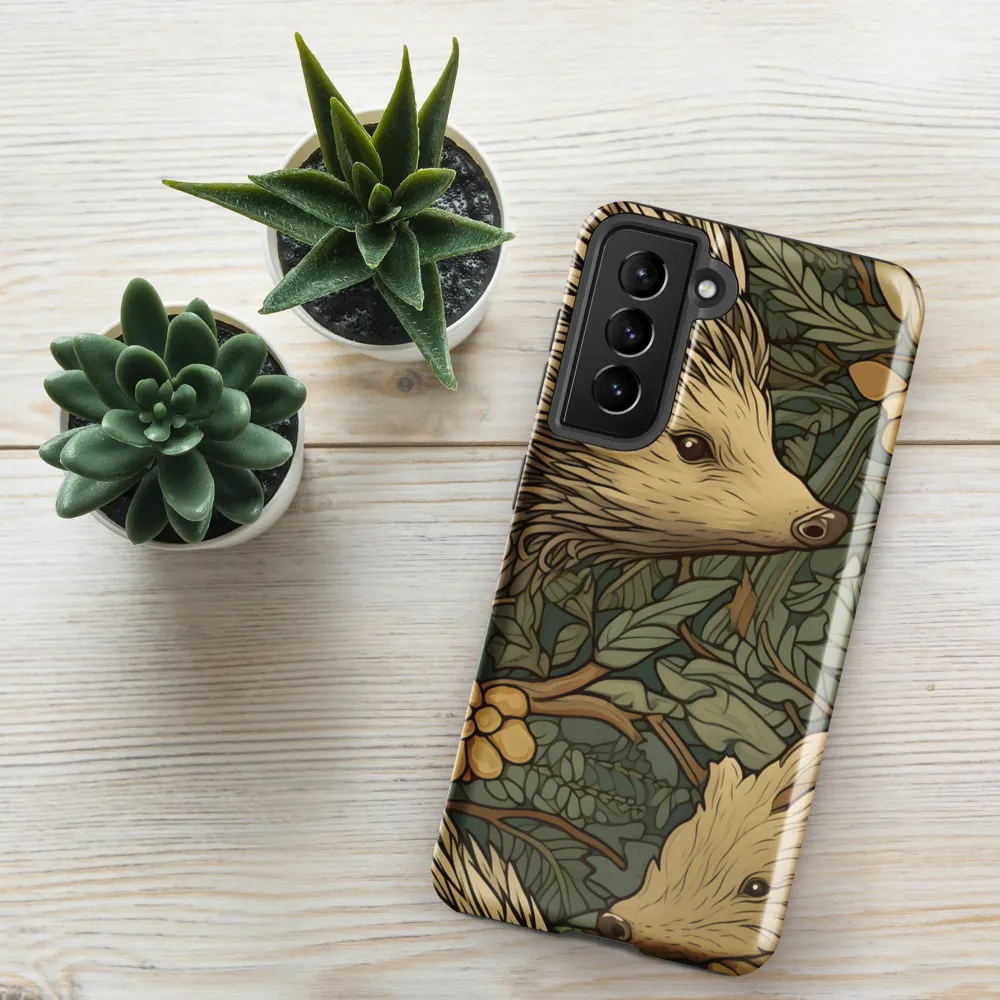 Whimsical Hedgehog Garden | Phone Case |  S21 FE | Tough Case | Glossy