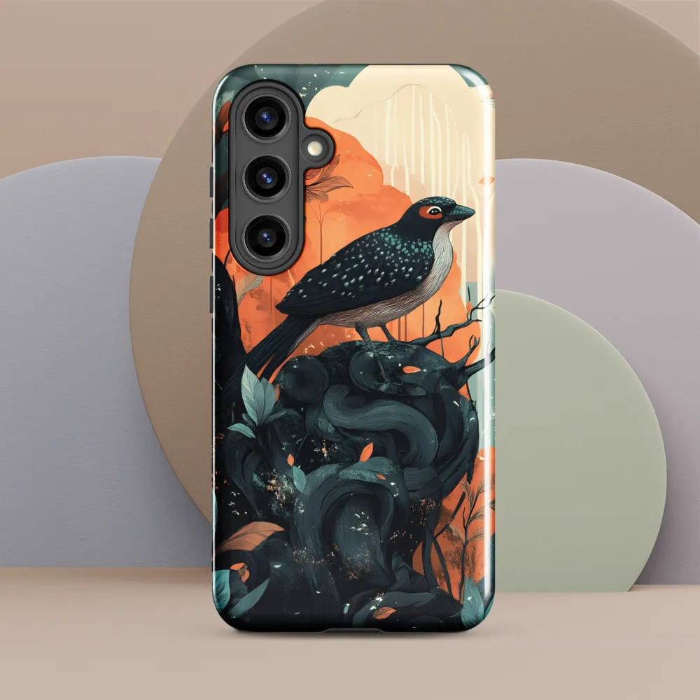 Perched Between Teal and Ember