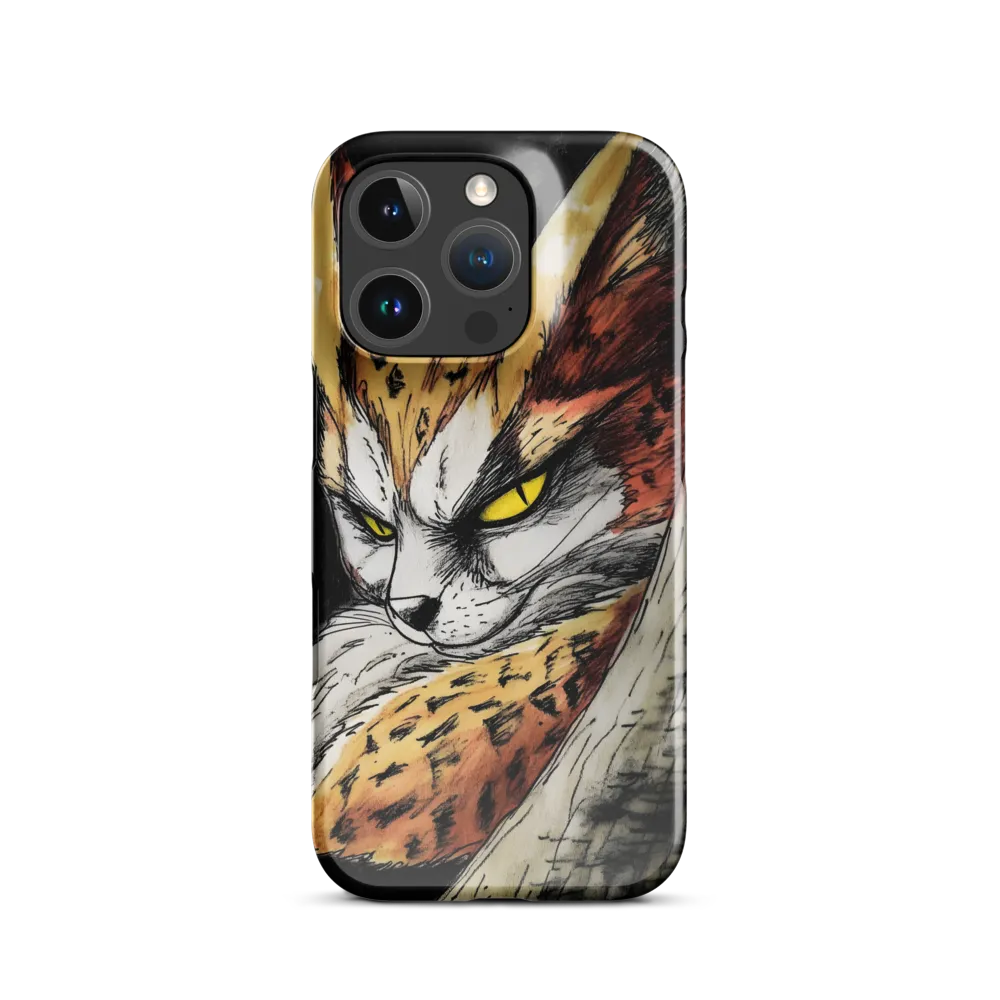 Fierce Gaze of the Wild Cat | Phone Case |  16 Pro | Snap Case | Glossy