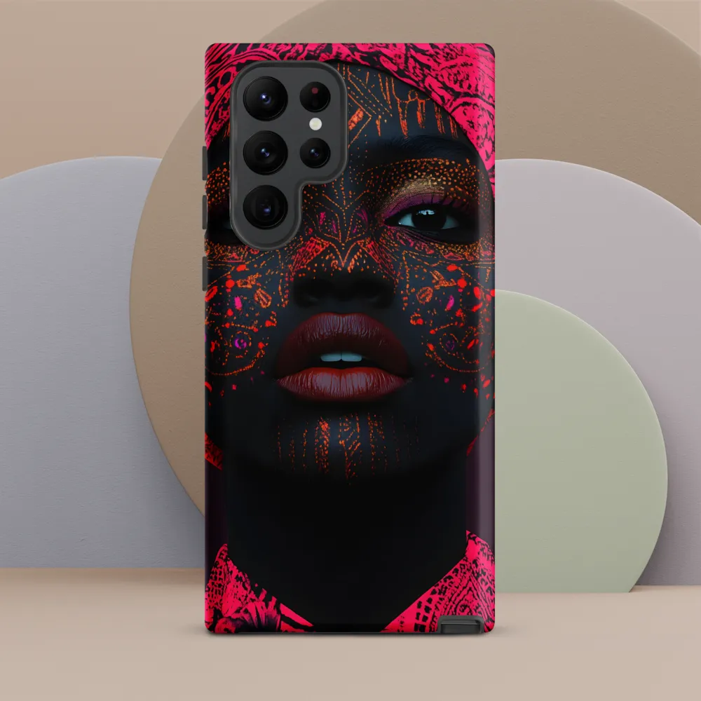 Neon Adornments: A Portrait of Cultural Expression