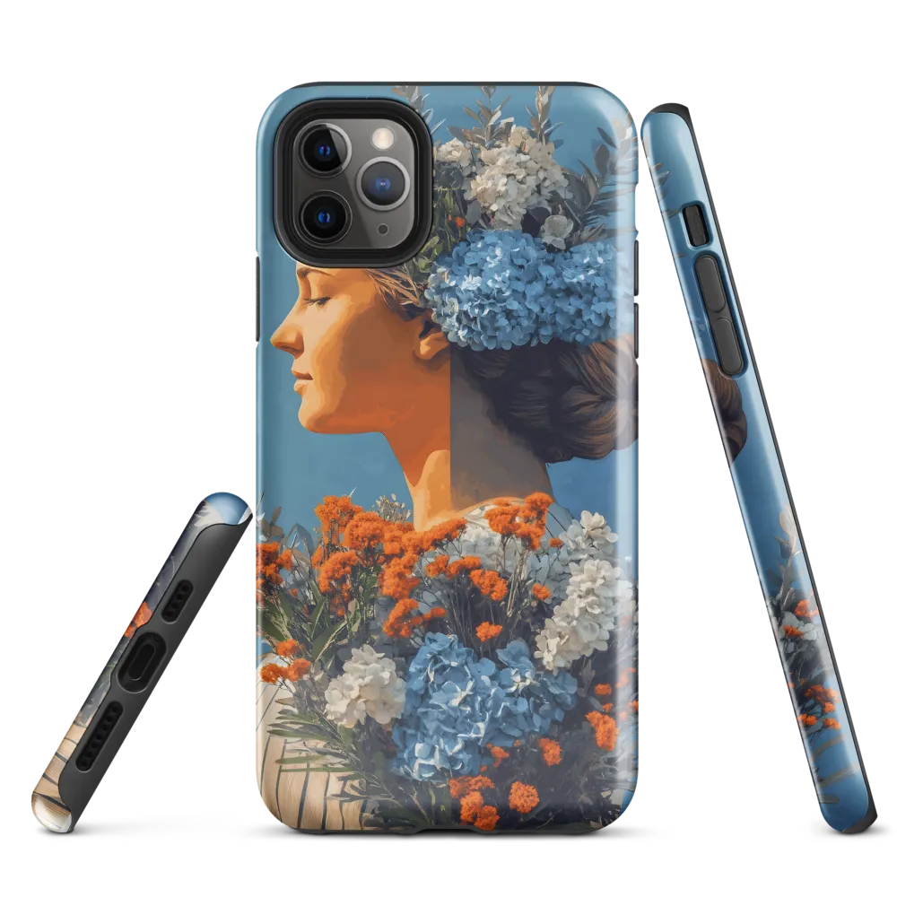 Floral Reverie: A Portrait of Serenity | Phone Case |  11 Pro Max | Tough Case | Glossy