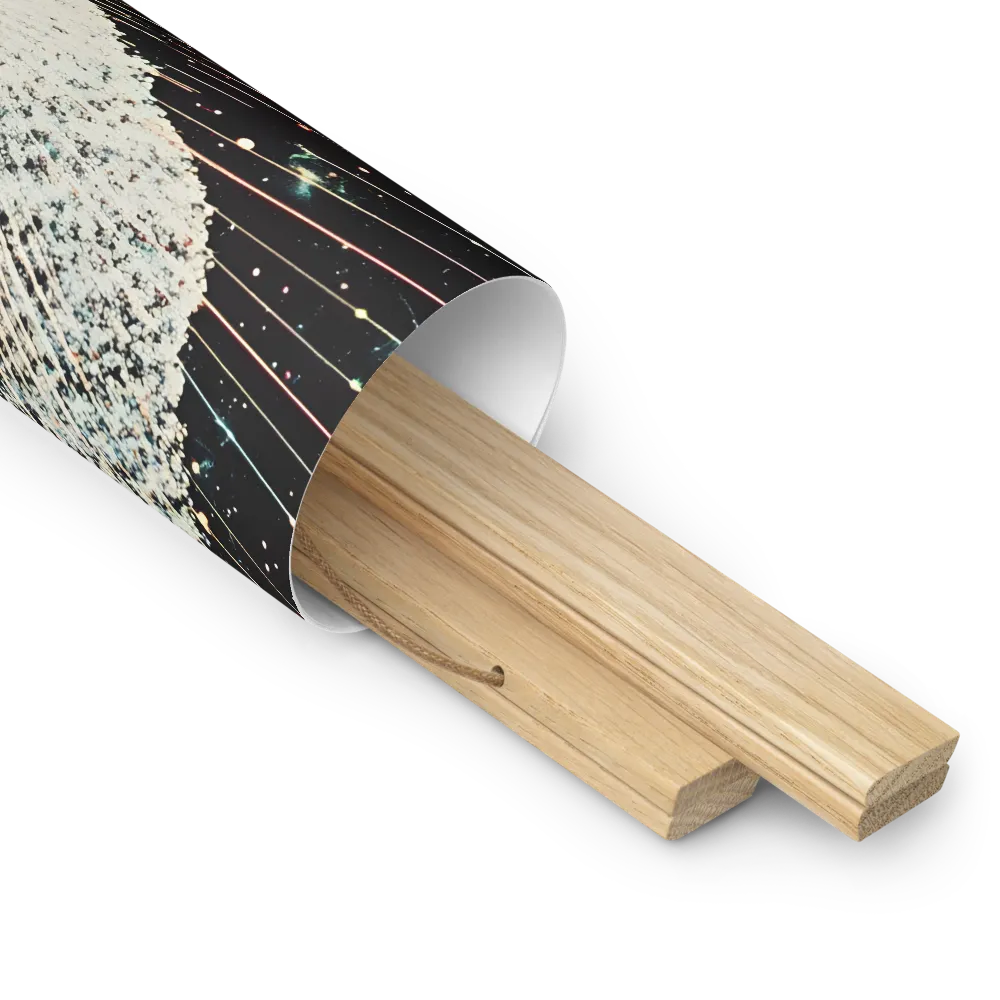 Ethereal Astronaut: A Journey Through the Cosmos | Poster With Oak Wood Hanger | 16″×16″