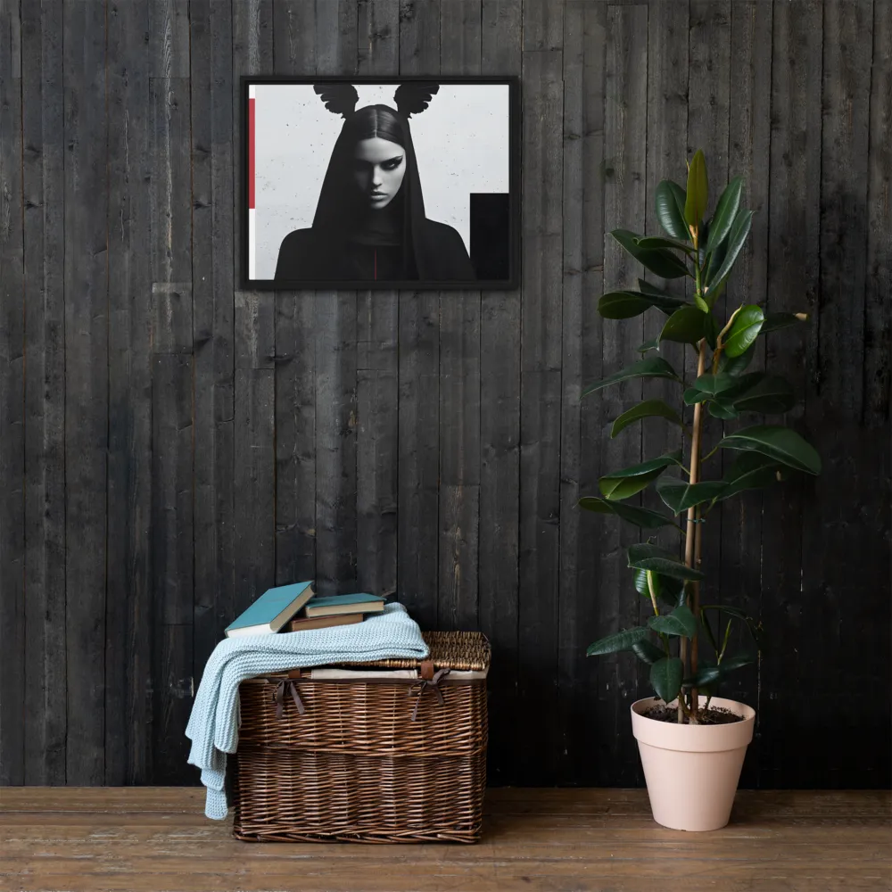 Whispers of Darkness | Canvas with Black Frame | 18″×24″