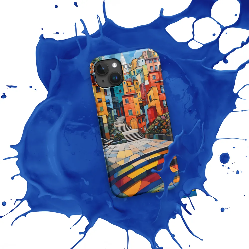 Vibrant Village: A Cubist Journey