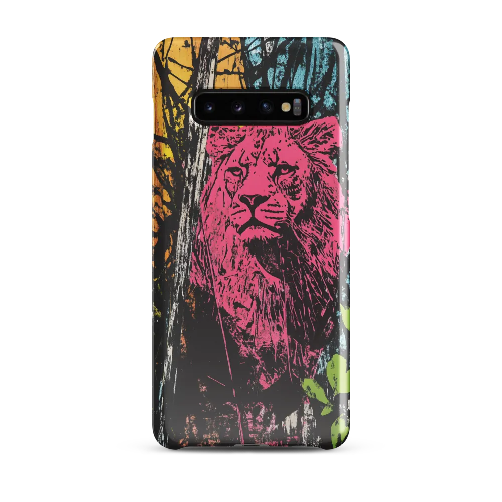 Fierce Vibrance: The Pink Lion | Phone Case |  S10 Plus | Snap Case | Glossy