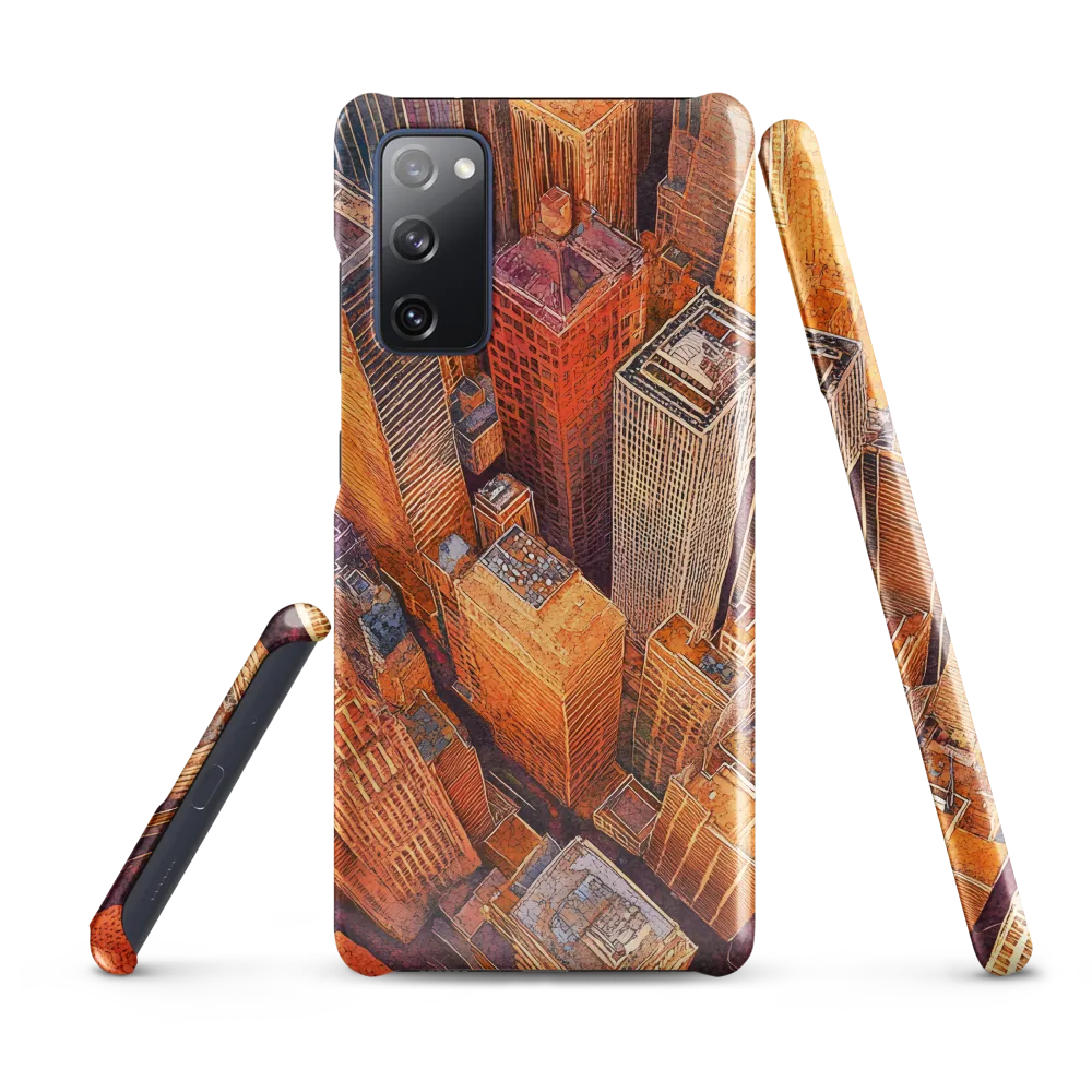 Urban Symphony in Orange and Purple