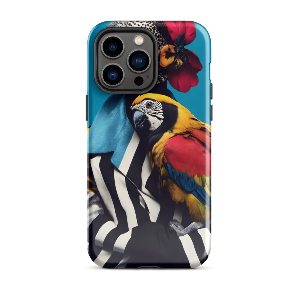 Vibrant Fusion of Flora and Fauna | Phone Case |  14 Pro Max | Tough Case | Glossy
