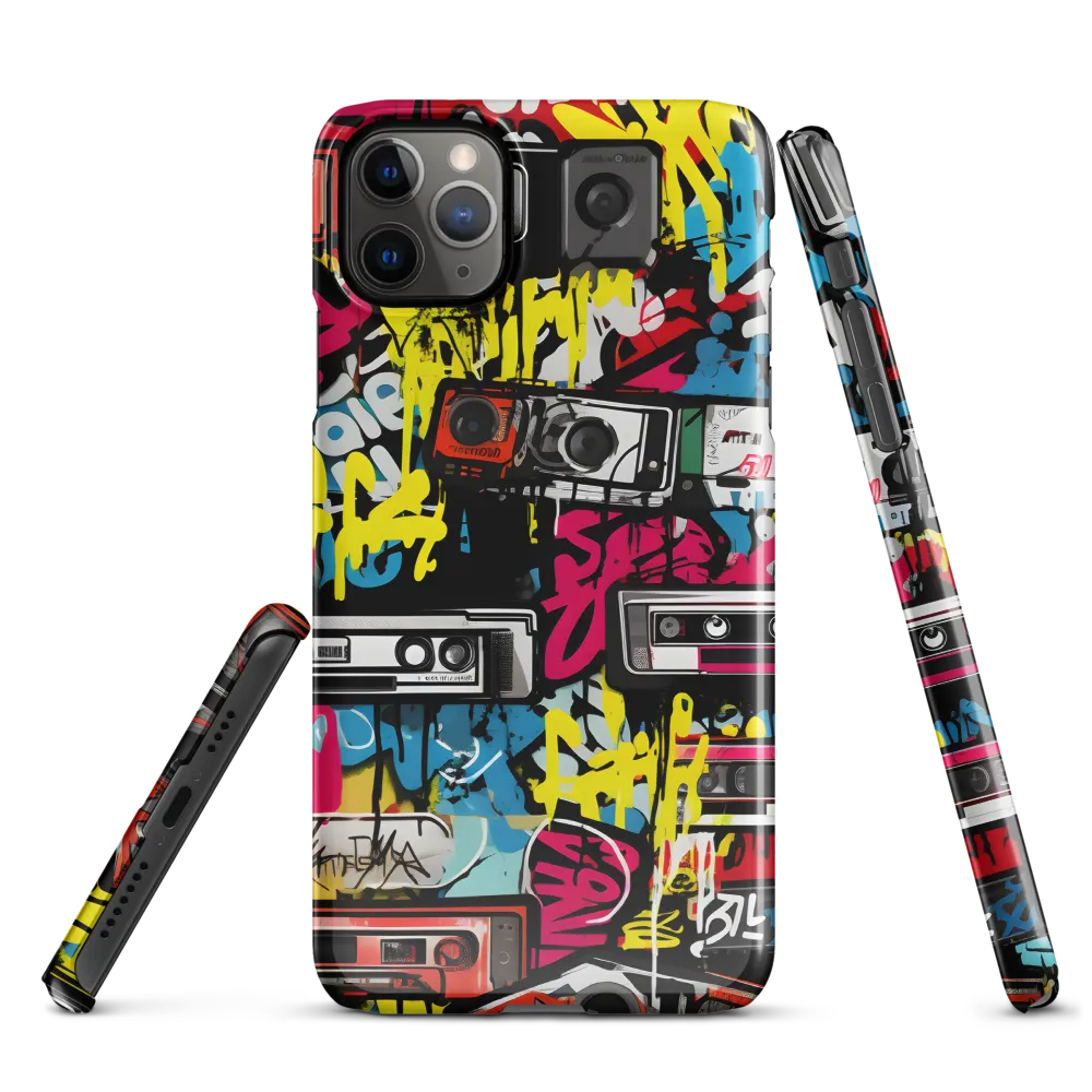 Urban Nostalgia: A Retro Cassette Explosion | Phone Case |  11 Pro Max | Snap Case | Glossy