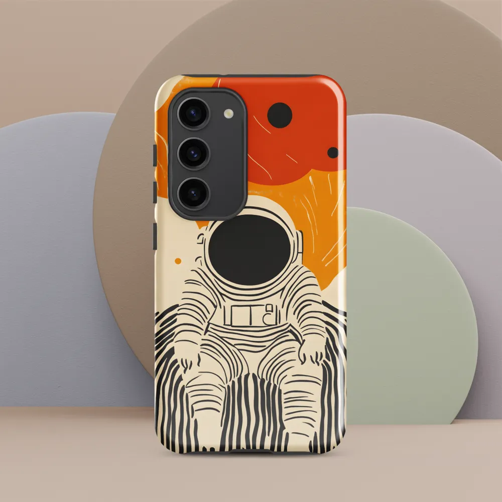 Astronaut in Cosmic Thoughts | Phone Case |  S23 | Tough Case | Glossy