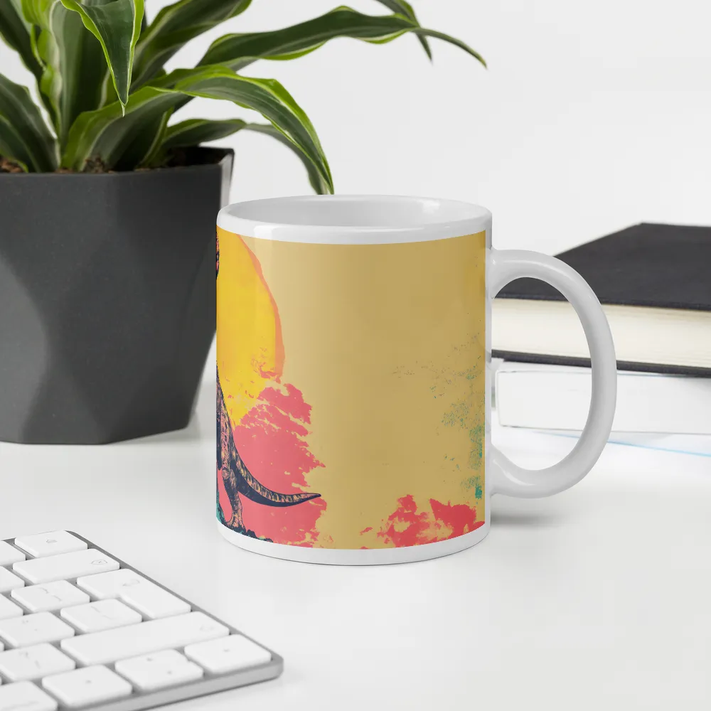 Majestic Dinosaur at Sunrise | Mugs | Multiple Sizes & Colors