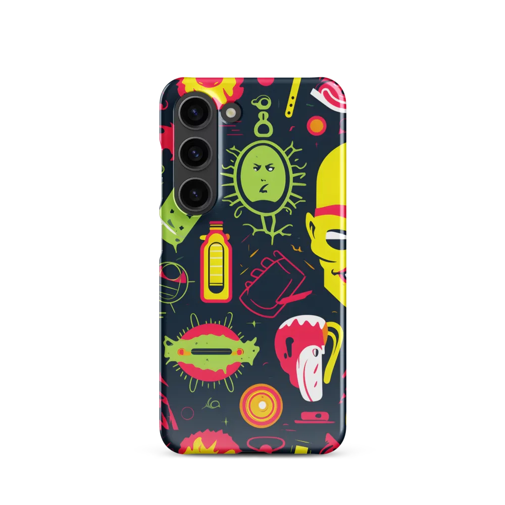 Neon Revelry: A Quirky Exploration of Modern Pop Art | Phone Case |  S23 | Snap Case | Glossy