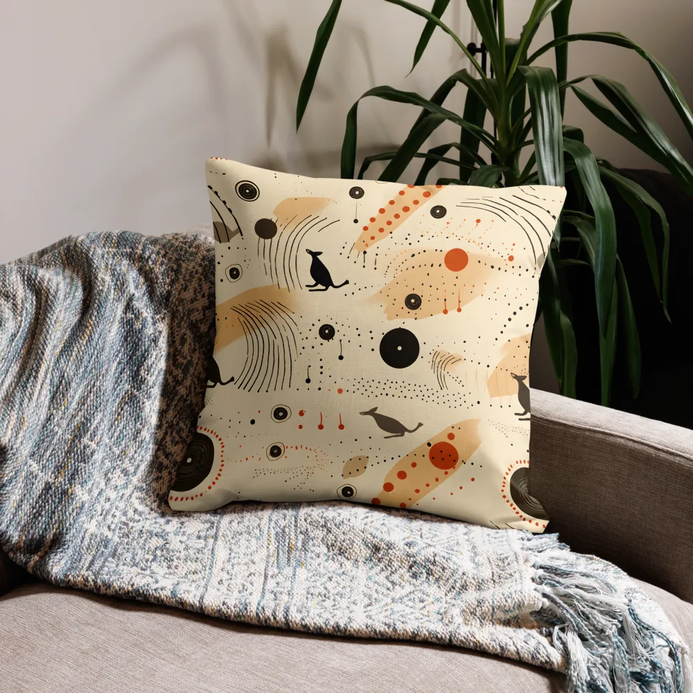 Playful Patterns in Earth Tones | Pillow | 22″×22″