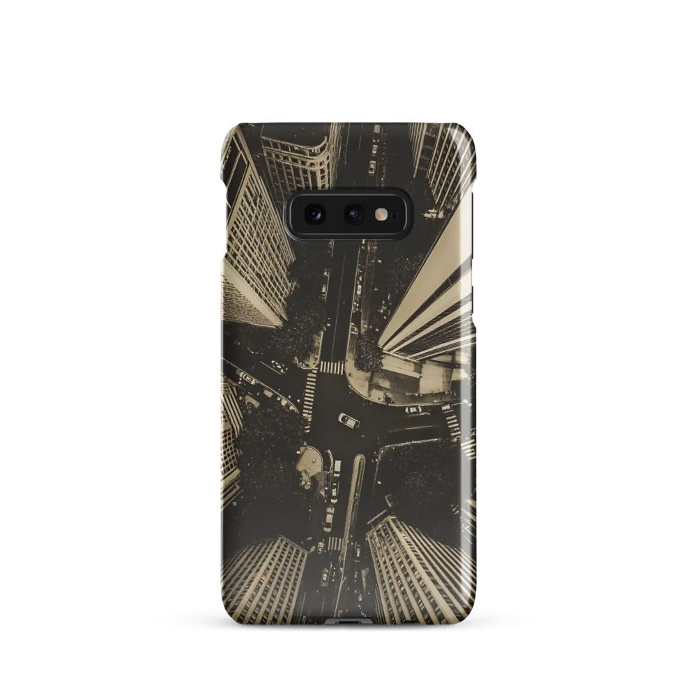 Urban Symphony: Aerial Perspective of City Life | Phone Case |  S10e | Snap Case | Glossy